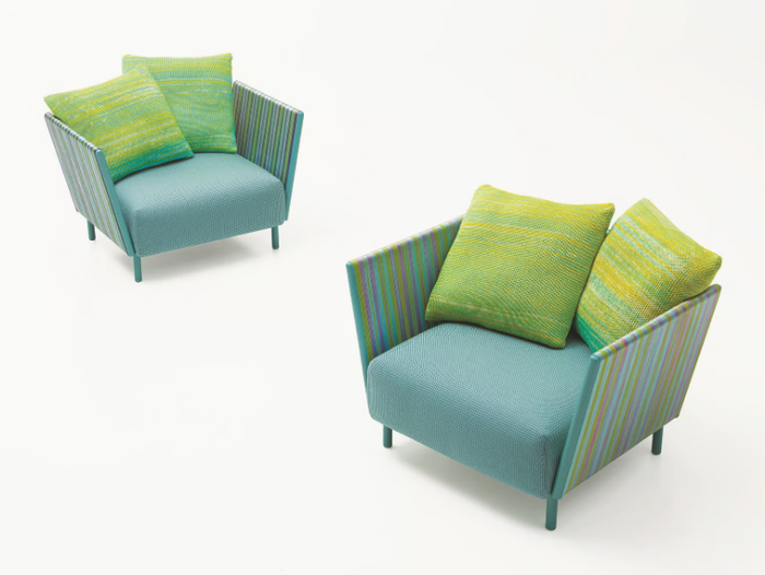 FILO - Rope garden armchair with armrests _ Paola Lenti